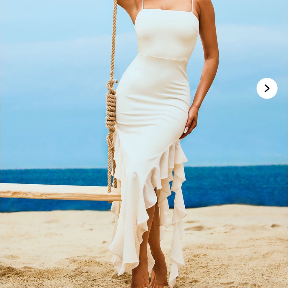 Fashionnova Bali Ruffle Maxi Dress Size- NWT